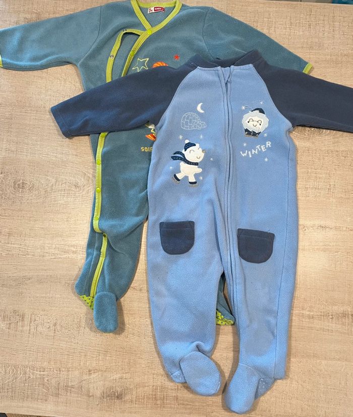 2 pyjamas polaire 18 mois
