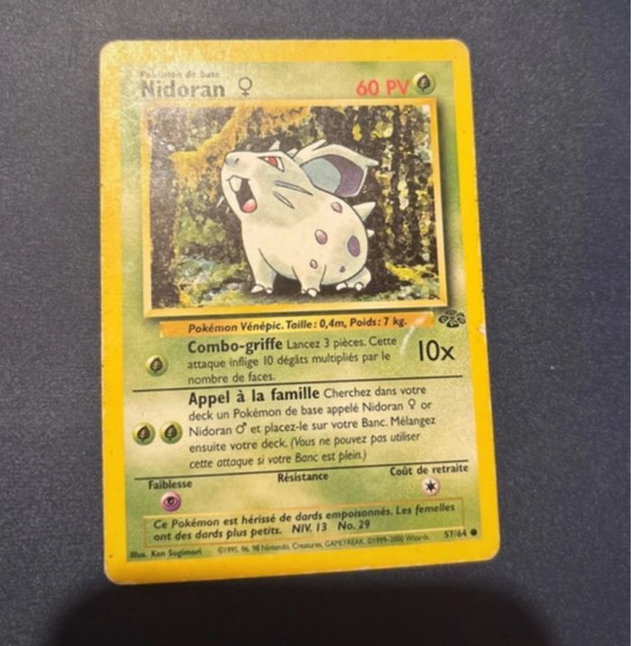 Carte Pokémon Wizards Nidoran 57/64 Jungle