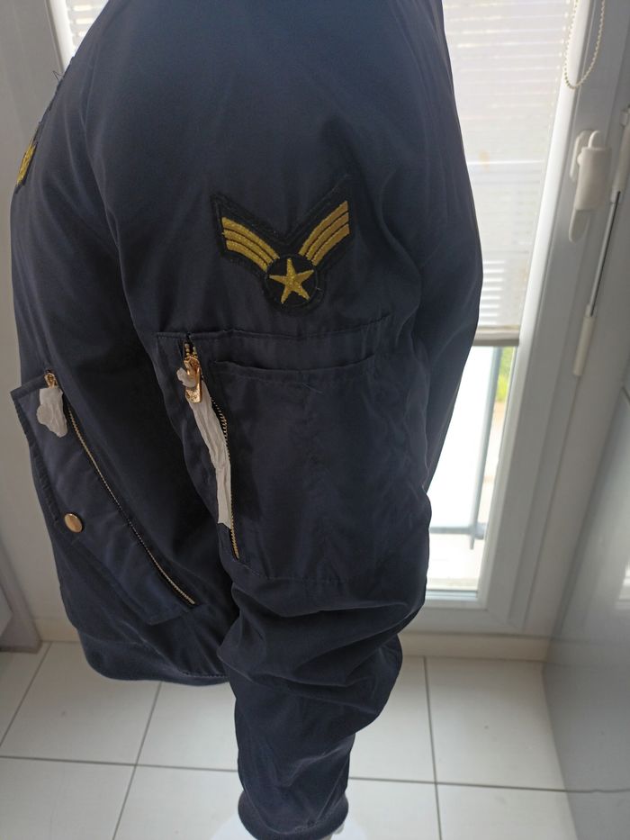 Bombers AVIREX neuf Bleu marine taille l - photo numéro 3