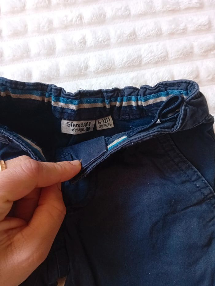 Pantalon double 6/12mois 🖤💙 - photo numéro 3