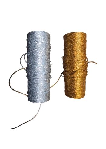 Lot de 2 Bobines de Fil Métallisé Or & Argent

