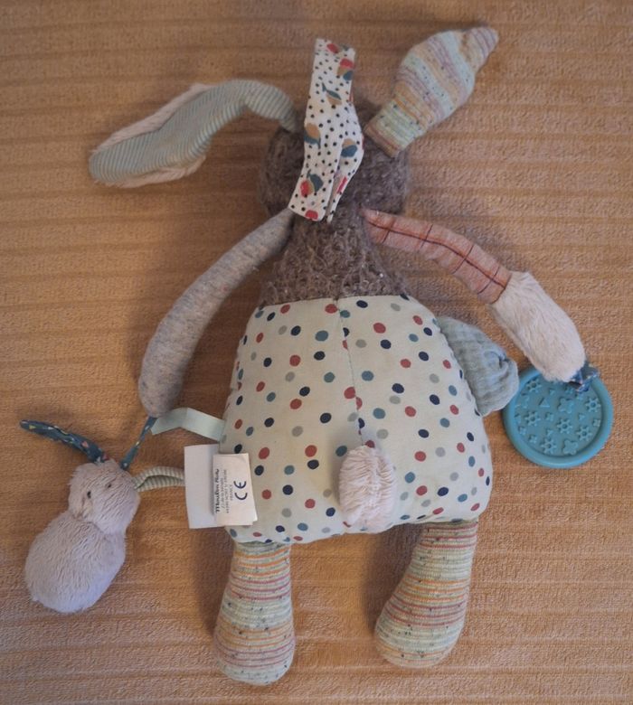 Doudou Peluche  Lapin Moulin Roty - photo numéro 2