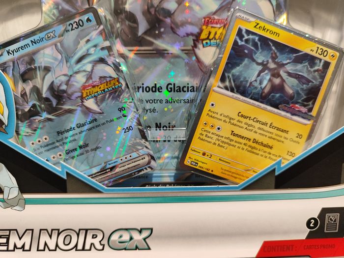 Lot des 3 cartes promo - coffret pokémon Kyurem noir ex FR - photo numéro 3