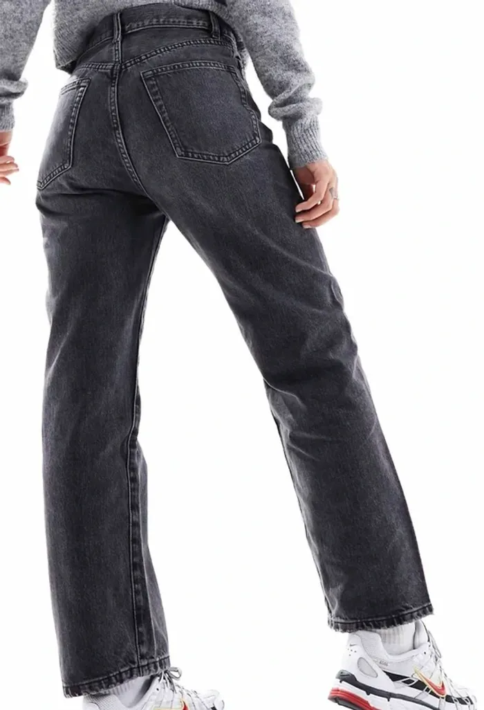 mango jeans droit noir délavé - photo numéro 8