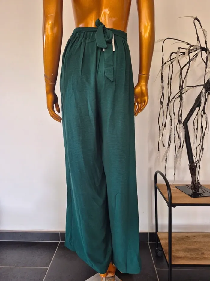 Pantalon Large Vert Sapin Femme Taille 42/44 - photo numéro 2