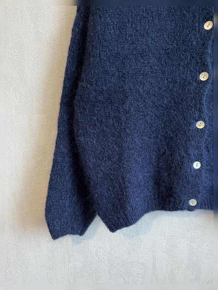 Gilet 40% mohair bleu marine - photo numéro 2