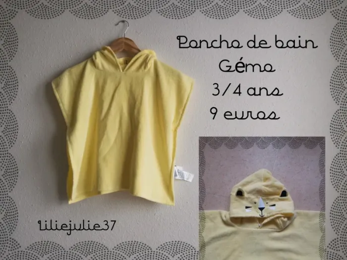 Poncho de bain Gémo 3/4 ans