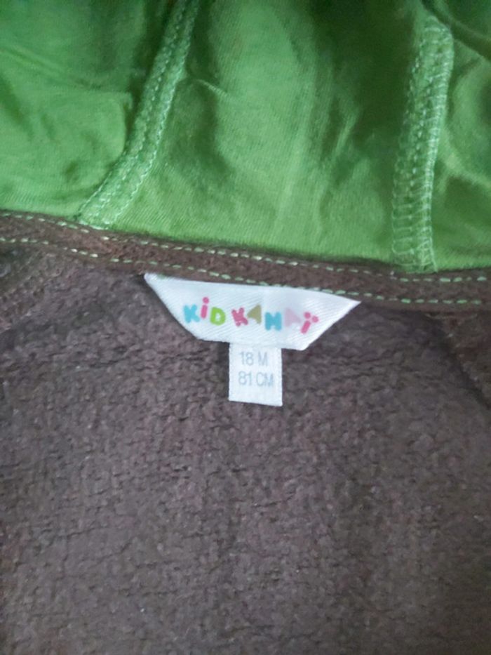 Sweat à capuche zippé garçon Kid Kanaï 18 mois (78) - photo numéro 2