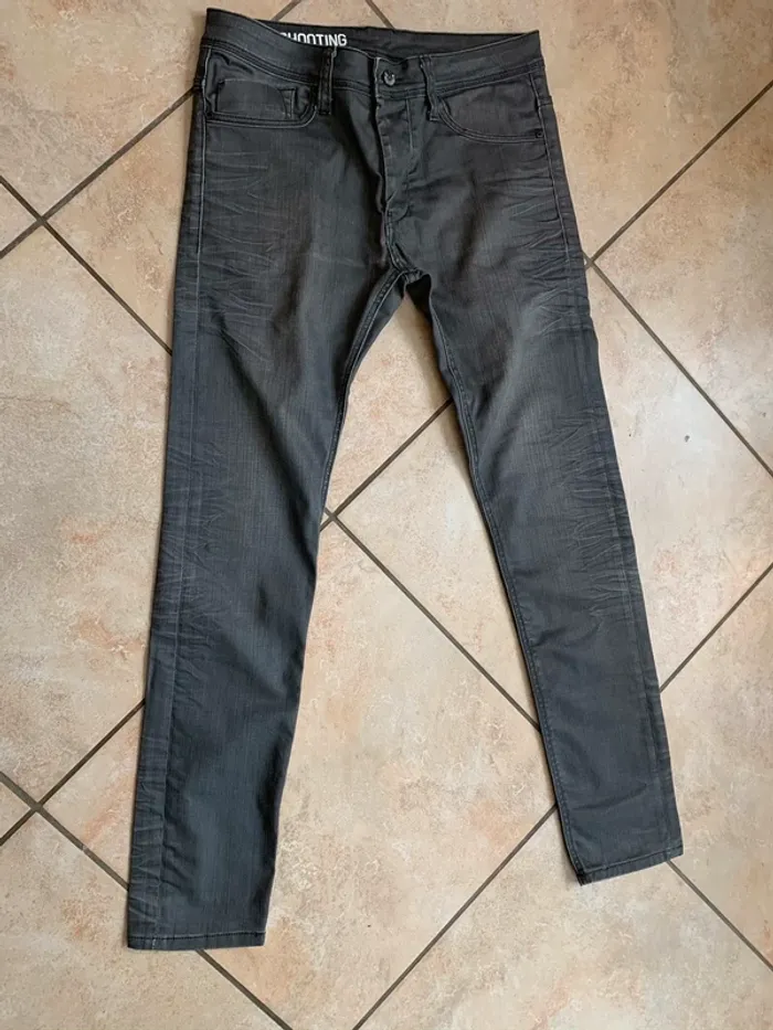 Pantalon jean parashooting waist taille 32 gris