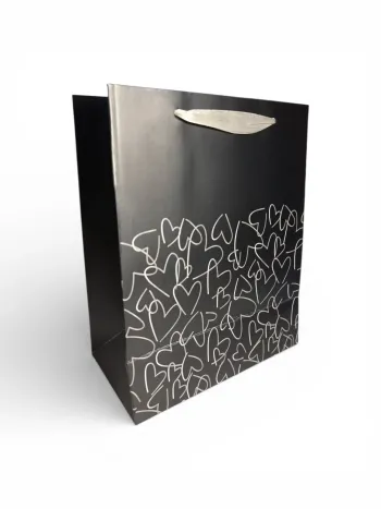 Sac cadeau motif cœur 18 x 23 x 10 cm Neuf