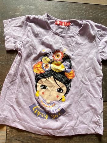 T-shirt mauve 3 ans visage
