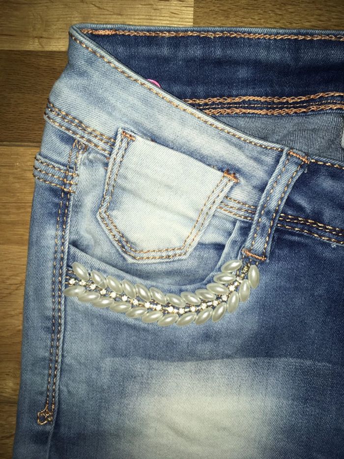 Jeans skinny bleu délavé nickel xs - photo numéro 3