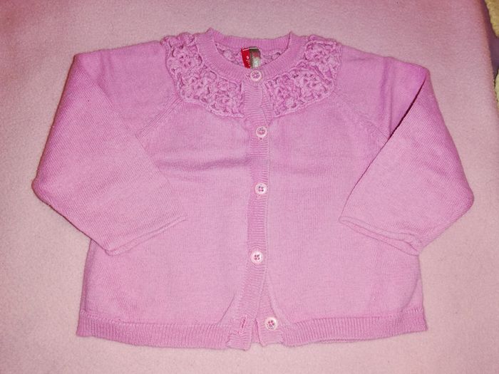 Gilet 9 mois fille orchestra rose