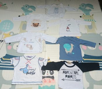 Lot de 7 T-shirts bébé 3-6-9-12M