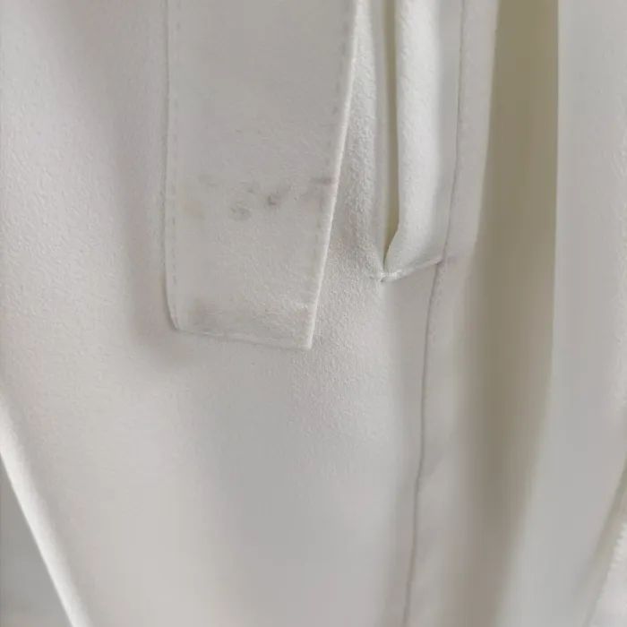 Robe droite blanche Caroll T42 manches 3/4 ceinture amovible minimaliste chic - photo numéro 14