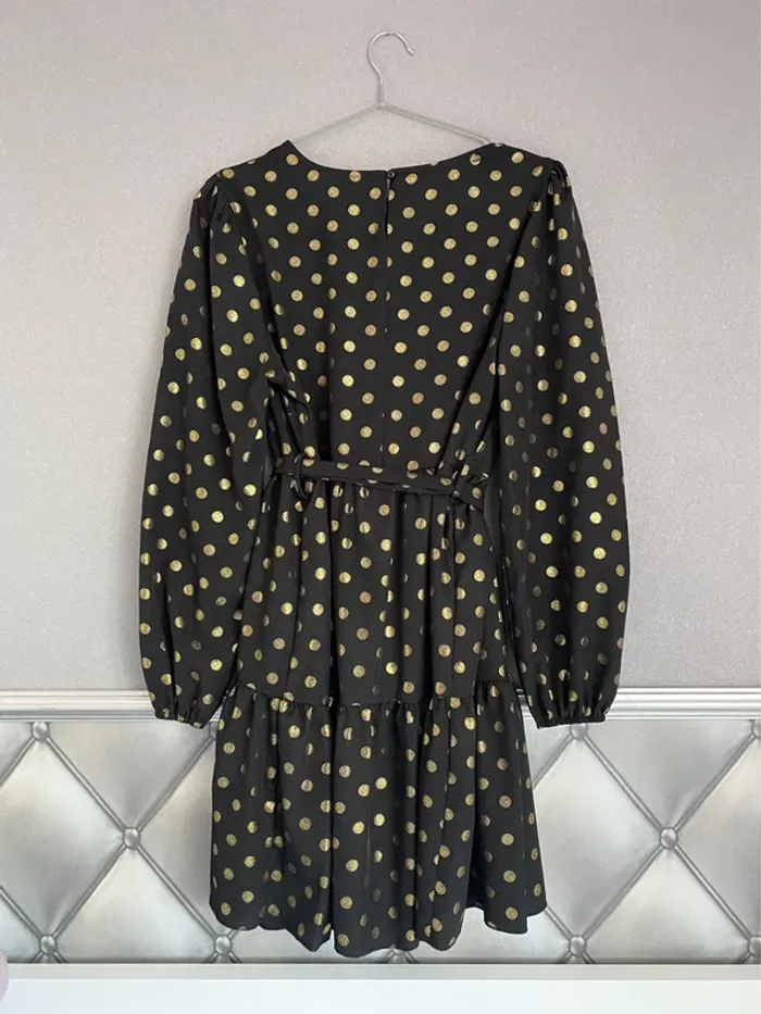 Robe de fêtes Zara noir & doré S/M - photo numéro 3