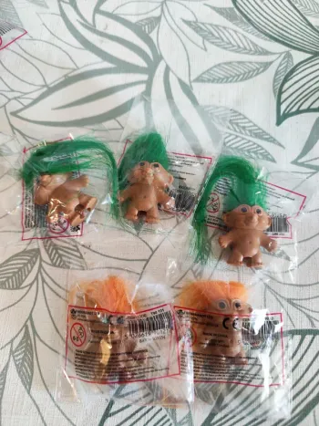 Lot de 5 embouts de crayon troll vintage