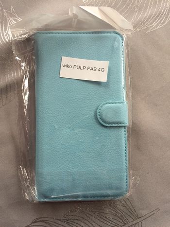 Pochette portable bleue Wiko Pulp FAB 4G