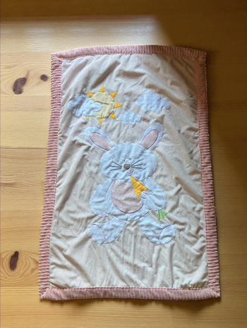 Plaid couverture bébé Little Miracles rose, motif lapin, tout doux