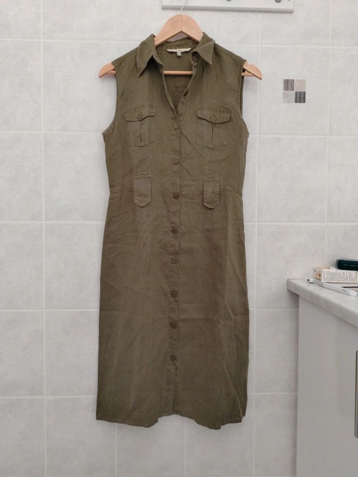 Robe en lin Zara taille M très bon état - photo numéro 2