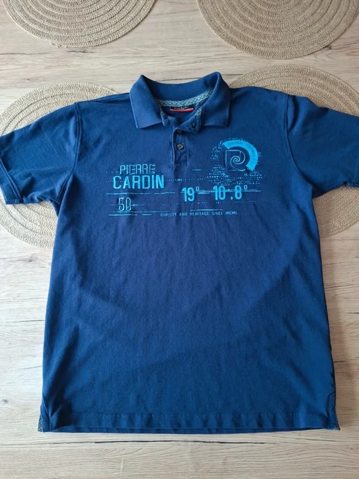 Polo Pierre Cardin bleu marine taille L - photo numéro 3