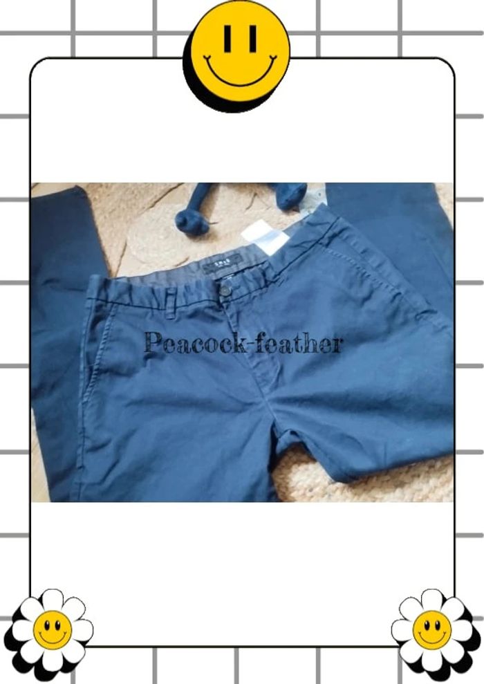 Pantalon Chino bleu smog 40 - photo numéro 6