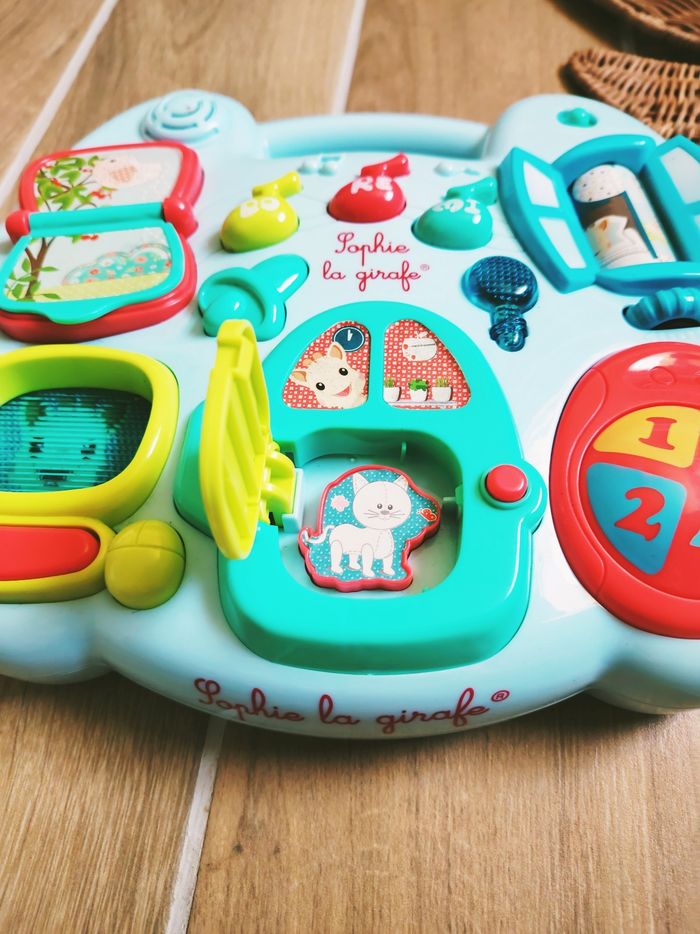 🦒Panneau/ table d'activité busy board sonore et lumineux marque Sophie la Girafe - photo numéro 4