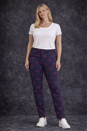 Pantalon tailleur bouche