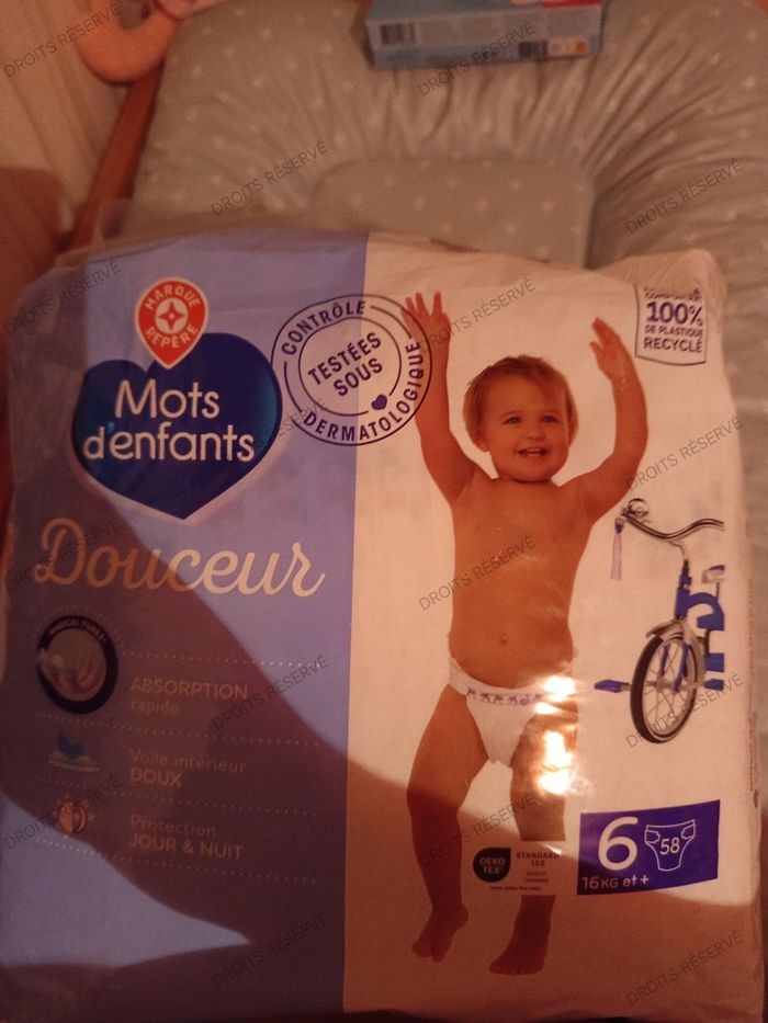 Couche mot d'enfant taille 5/6