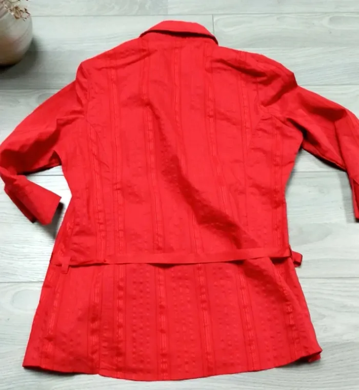 Chemise rouge manches 3/4 40 L Kiabi - photo numéro 7