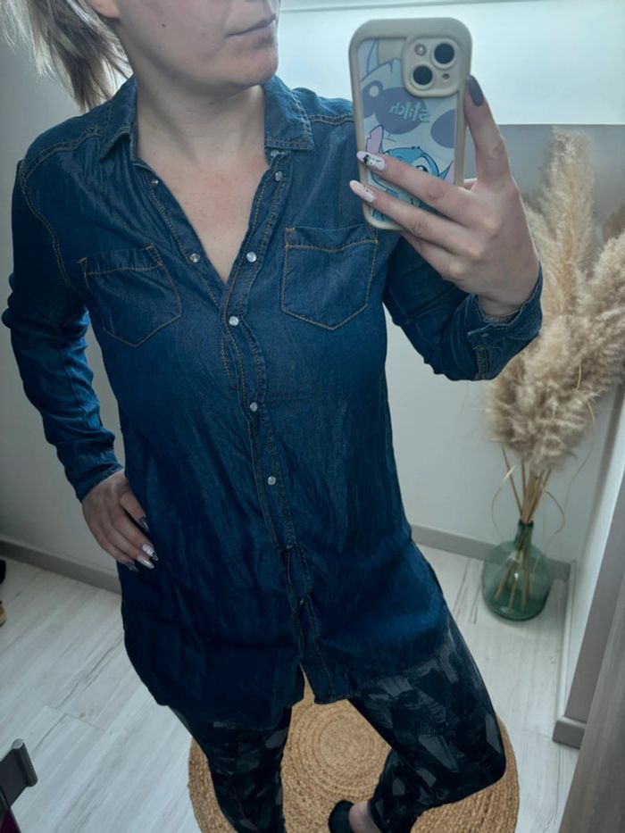 Veste chemise en jeans t 40 - photo numéro 4