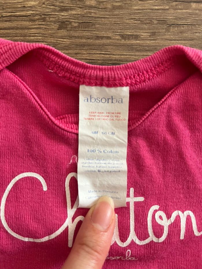 Lot de 3 bodies - 6 mois - photo numéro 3