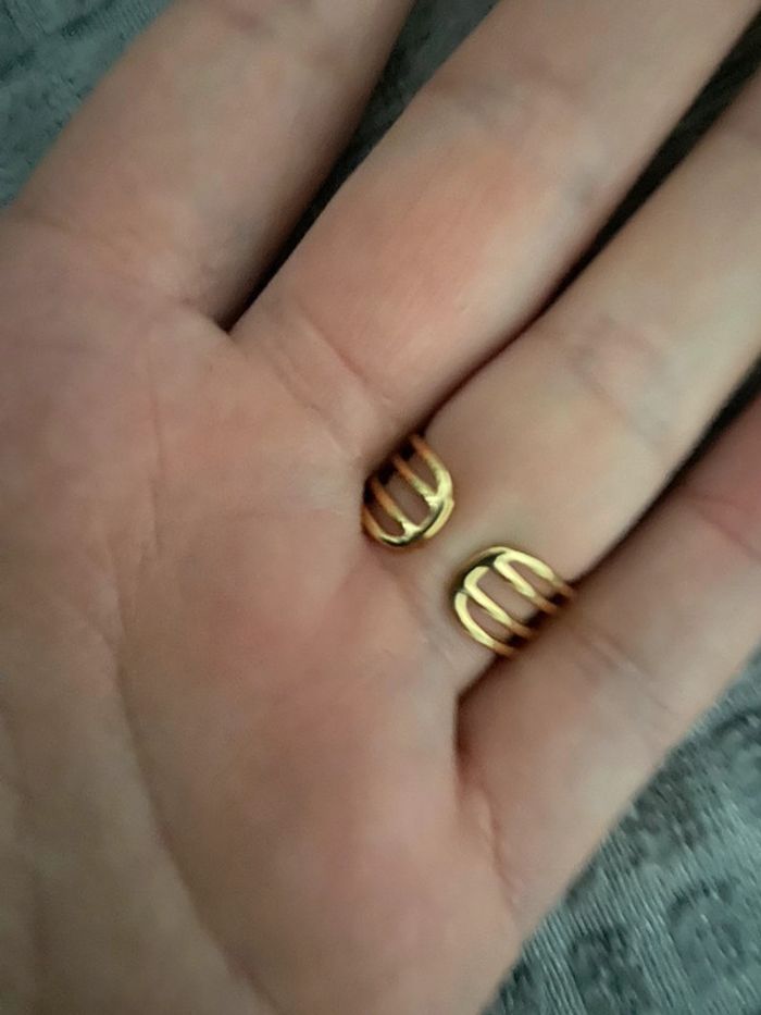 Bague à strass en acier inoxydable ajustable - photo numéro 3