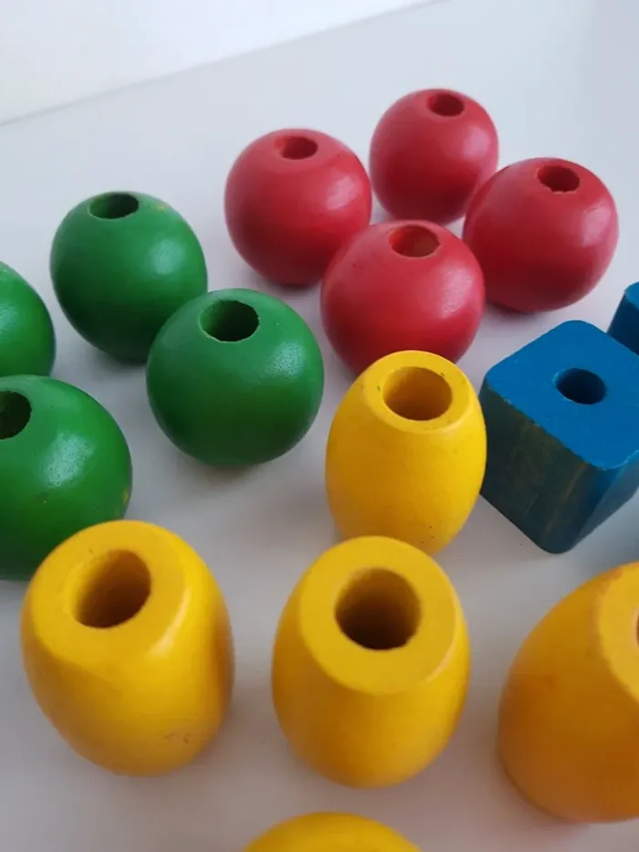 Perles jumbo en bois formes, couleurs et ferme - photo numéro 13