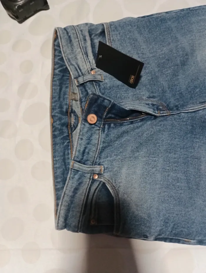 Pantalon jeans  femme Asos taille 38  jeans court coupe légèrement skinny neuf - photo numéro 6