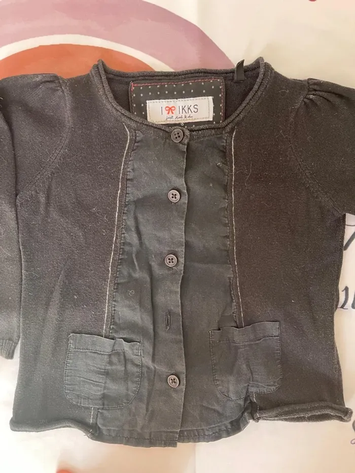 🖤👧 Chemise noire IKKS bébé fille – Taille 2 ans - photo numéro 4