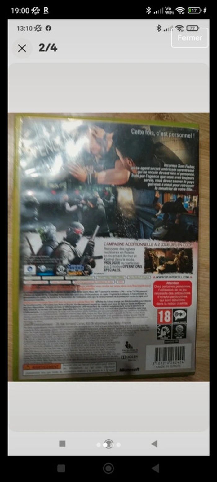 Splinter cell conviction xbox 360 - photo numéro 2