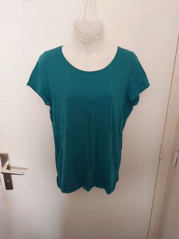 Tee-shirt bleu uni taille XL