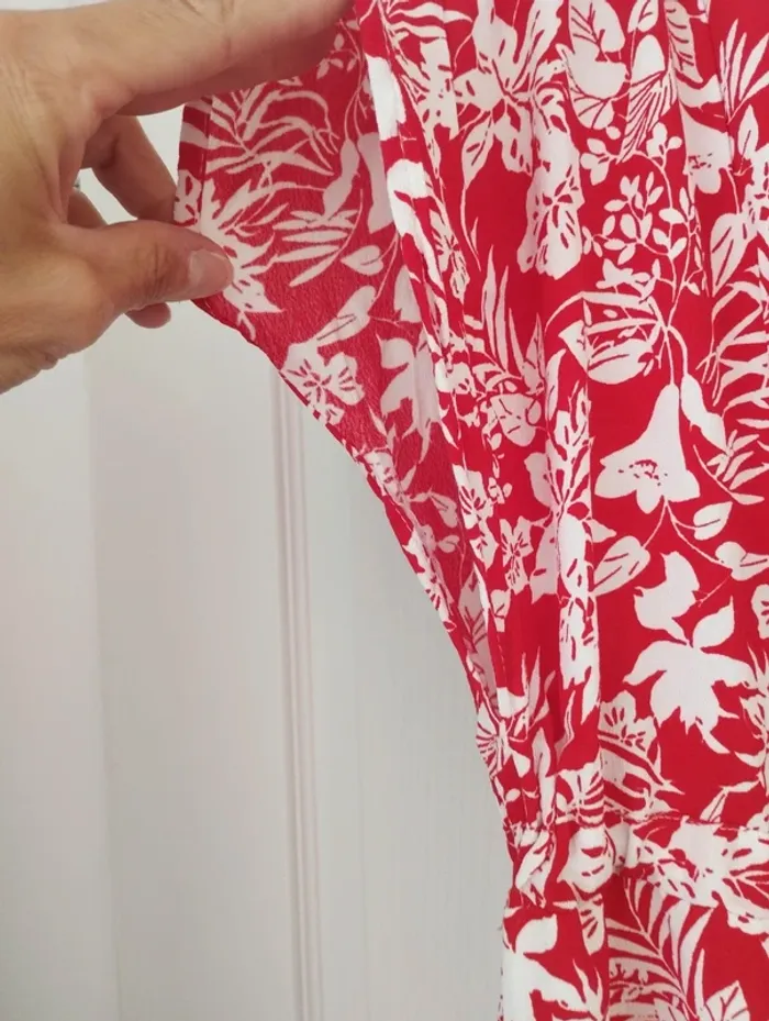 Robe longue rouge à fleurs Eléonore promod S - photo numéro 6