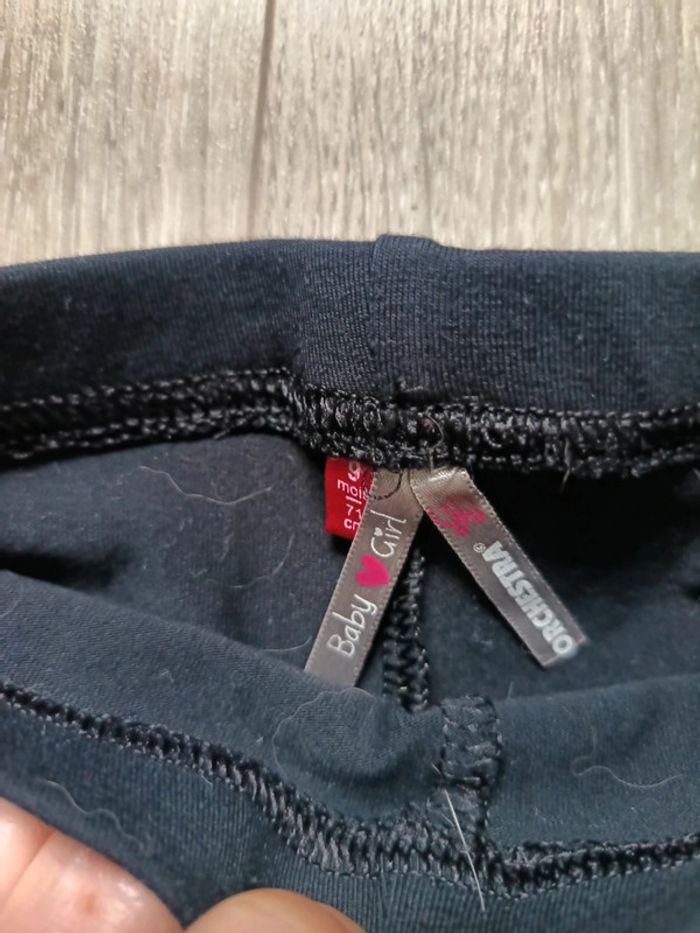 Legging mignon Orchestra noir Tour Eiffel fille 9 mois - photo numéro 3