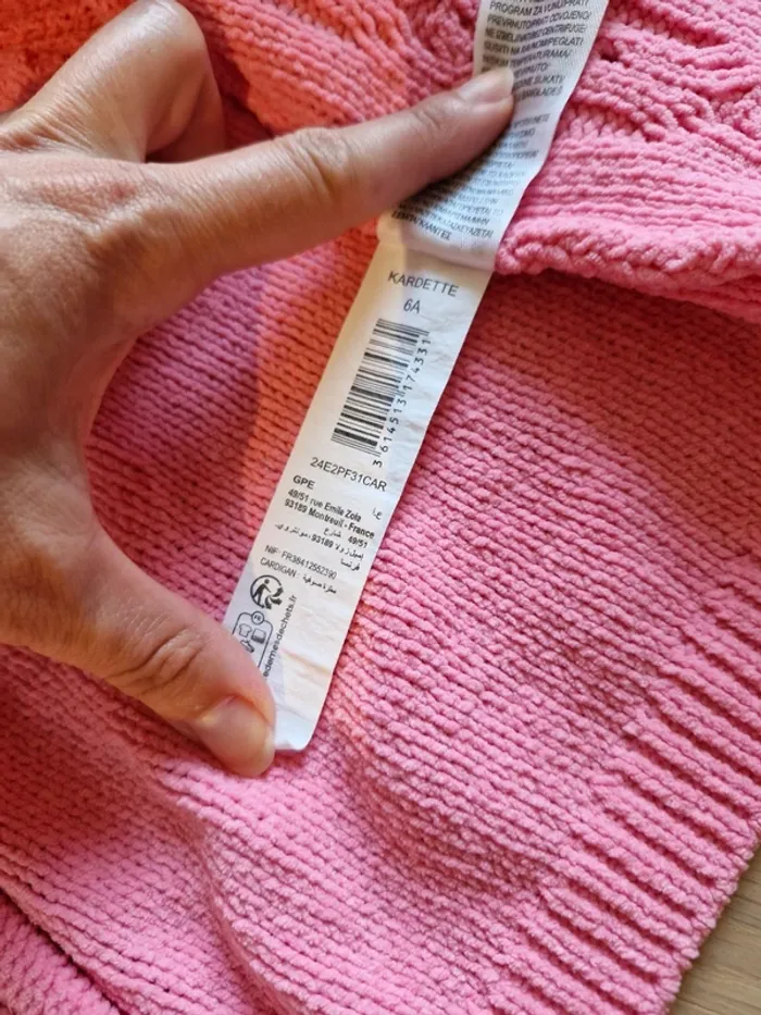 Gilet fille Sergent Major taille 6 ans rose - photo numéro 4