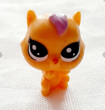 Mini Figurine Littlest Pet Shop Tamia orange et mauve Génération 5.5 Série B