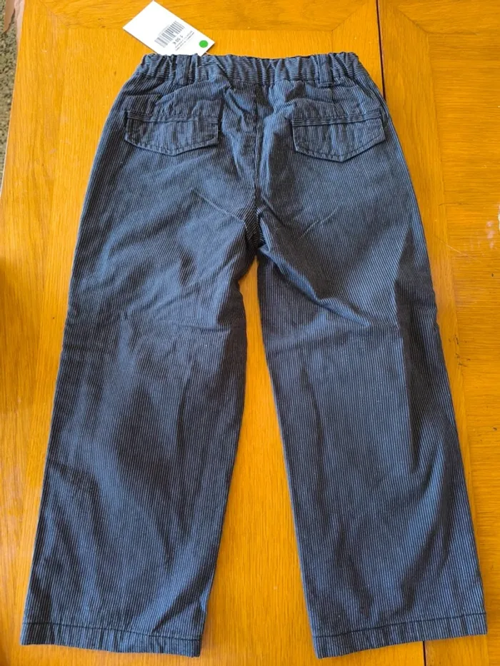 313727 pantalon noir rayé blanc garçon 3 ans kidkanai - photo numéro 2