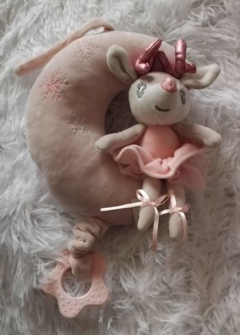 Doudou peluche lune musical avec renne balerine -Tom.& Kiddy