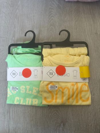 Lit de 2 pyjamas shorts 9-10 ans tex