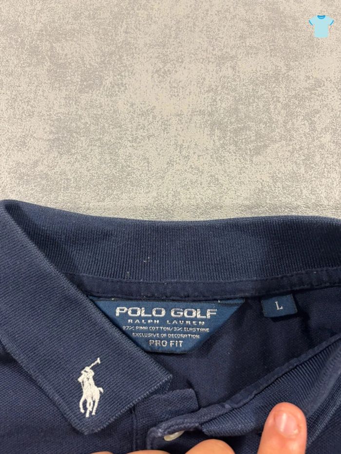Polo Manche longue Ralph Lauren Bleu Marine Taille L - photo numéro 3