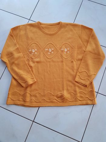 Pull Jaune moutarde col rond