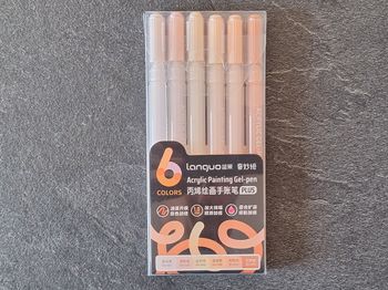 Boîte de 6 Stylos Gel Languo pour Coloriage – Couleur de la Peau Beauté N°1