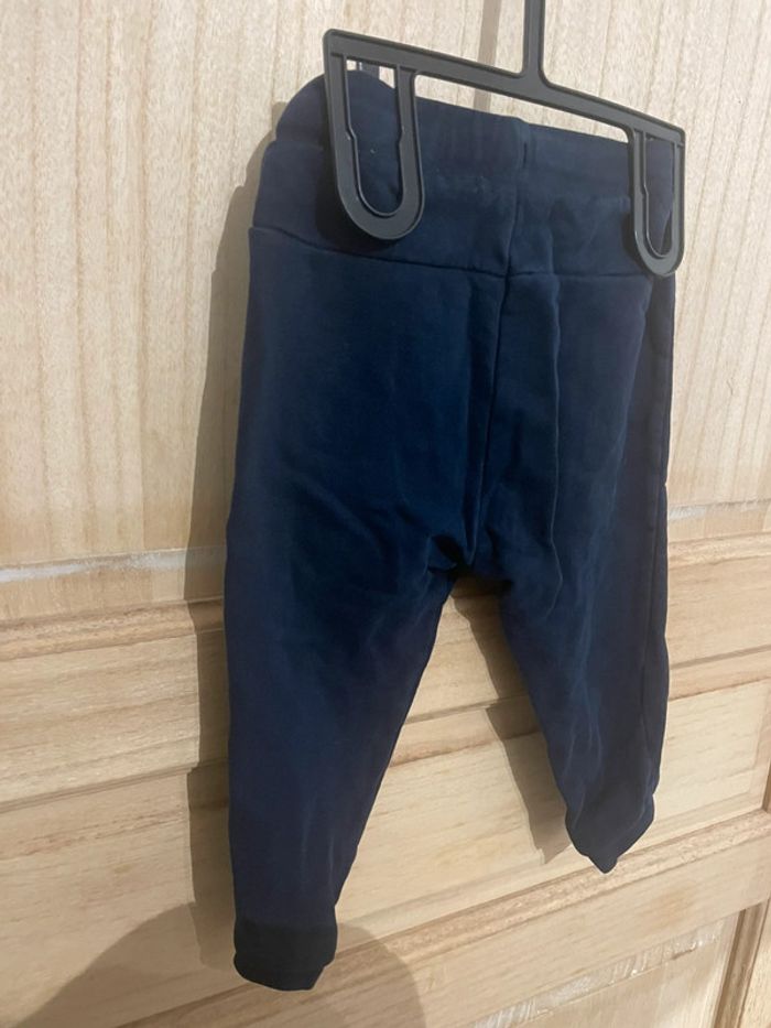 Pantalon jogging uni bleu marine avec poche et cordon taille 18 mois - photo numéro 6