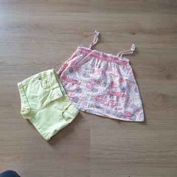 🩷 Tee-shirt a bretelles short 3 ans 94 cm #emyfleury_3ansfille